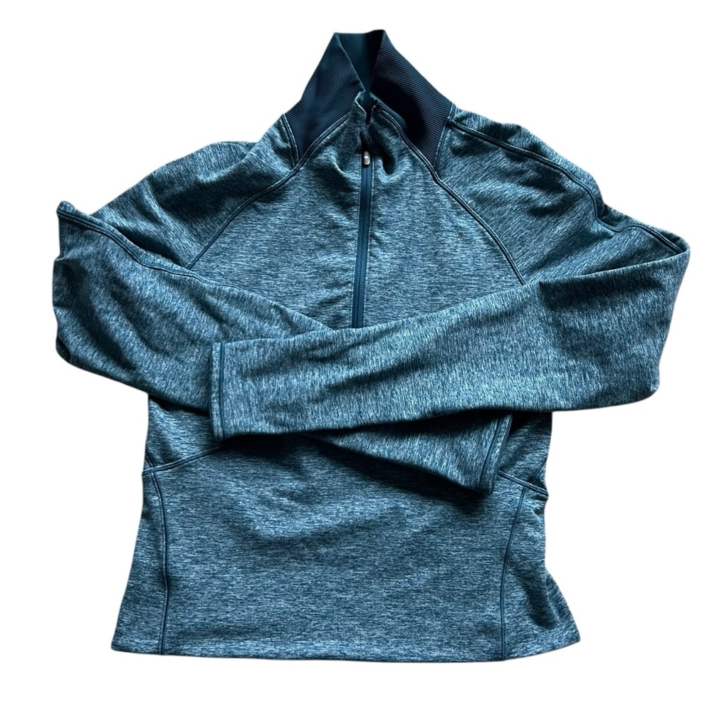 Lululemon Always Alert 1/2 Zip Heathered Petrol Blue Size 6 - Picture 6 of 11